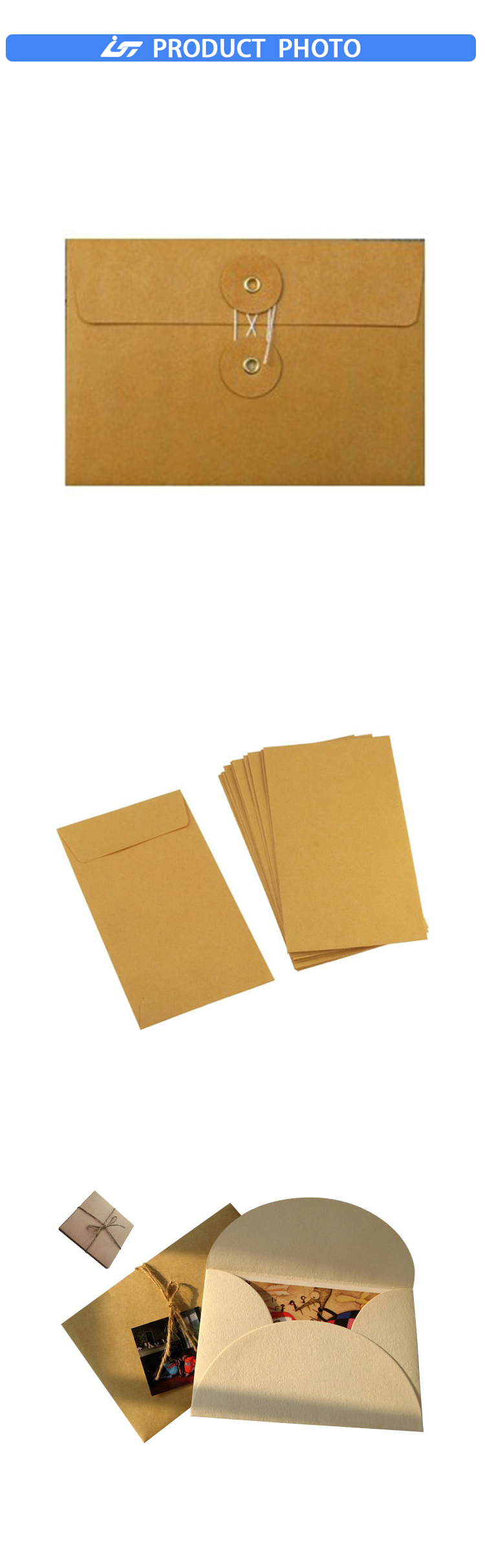 brown kraft envelope with ribbon