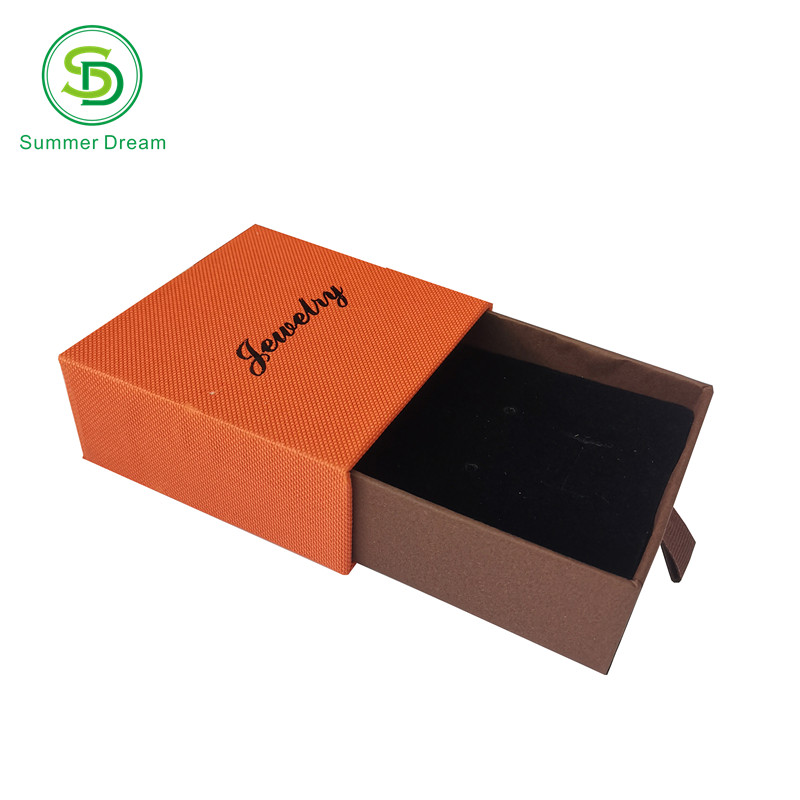 luxury custom printed cardboard drawer jewelry packaging gift box with foam insert