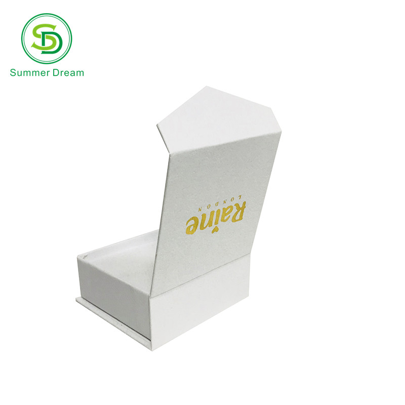 luxury white necklace presentation packaging jewelry gift box with logo