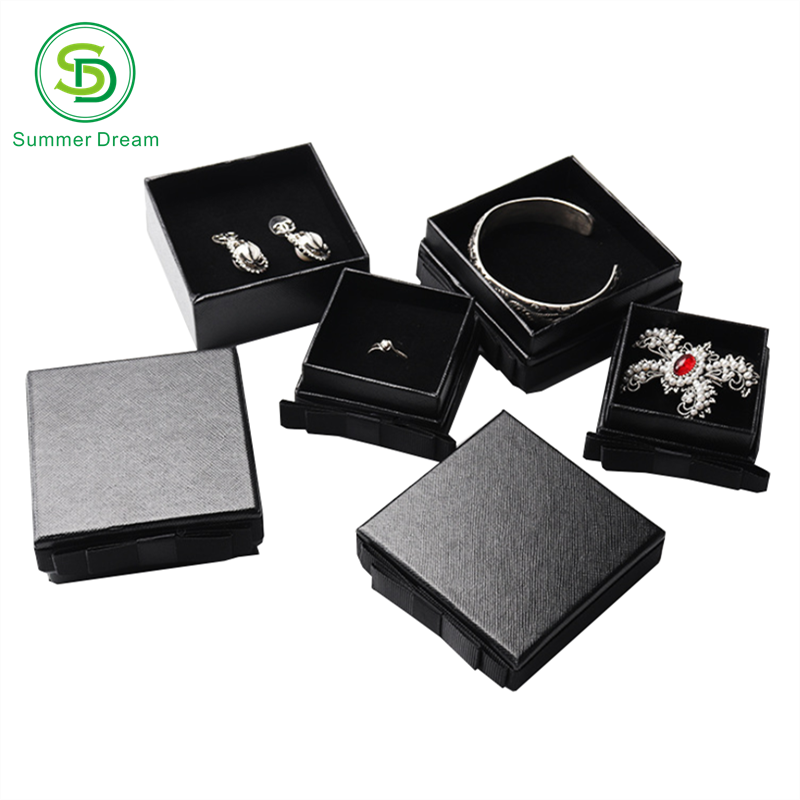 custom small paper jewelry gift box ring jewellery boxes with velvet foam insert