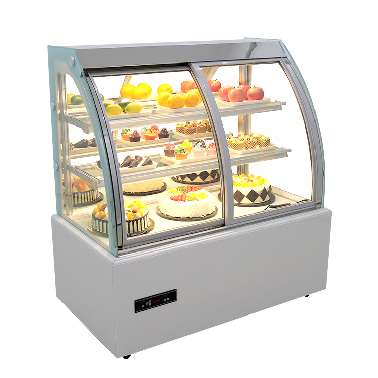 supermarket commercial refrigerator vegetable fruit cake display freezer