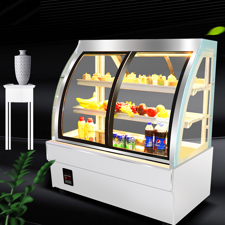 luxury usa square refrigerated hot selling cake showcase with led lighting