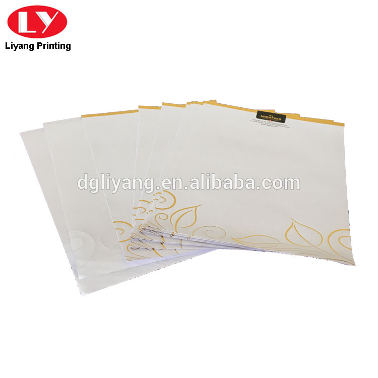 Stationery Products A4 Letter Head Paper Custom Gold Logo Printing