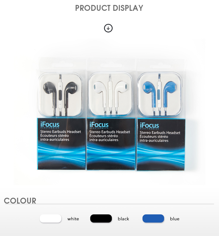 Cool Design 1.1 Meters Electroplate In-ear Wired 3.5mm Connectors Mini Headphone Headset Earphone