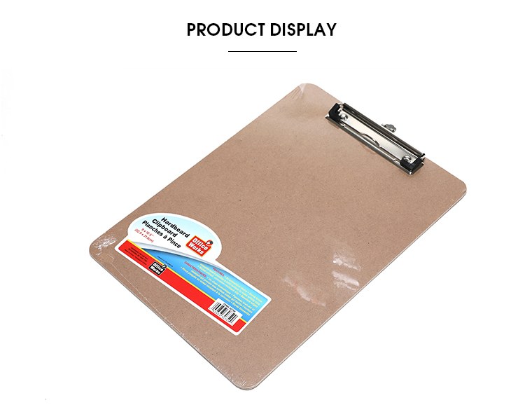 Office School Use Notebook Clipboard MDF Wood Clip Writing Board With Butterfly Clip