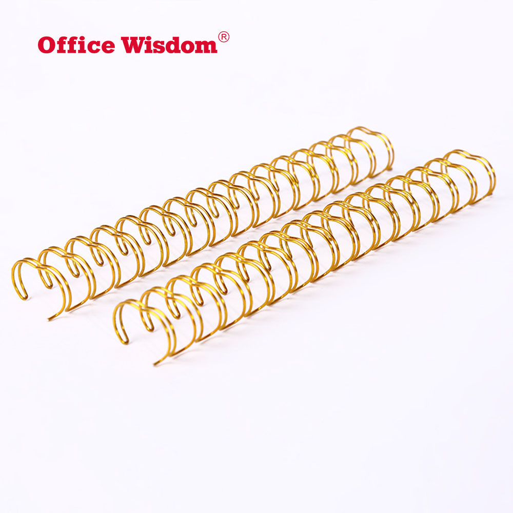 Metal Double Loop wire-o 4.8-31.8MM 23 Loops Size pitch 2:1 Colorful Nylon Coated Double loop binding ciol for notebook
