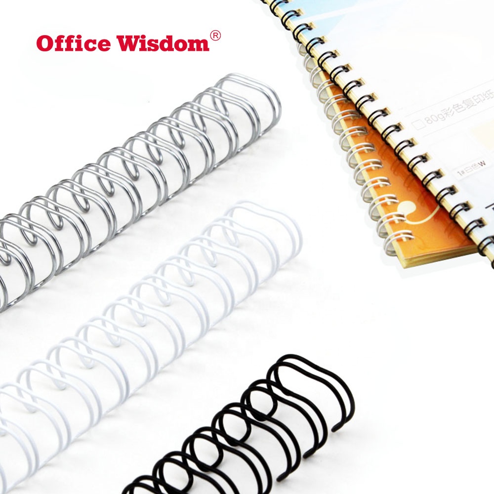 Metal Double Loop wire-o 4.8-14.3MM 34 Loops Size pitch 3:1 colorful Multipurpose  Double loop ciol binding for notebook