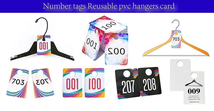 Customized Design CMYK Printed PVC Mirror Reverse Number Hanger Card